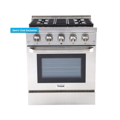 30" ThorKitchen 4.2 Cu. Ft. Professional Dual Fuel Range In Stainless Steel - TKD3001U