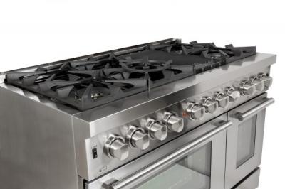 48" Forno Gas Range with 240V Electric Oven Dual Fuel Free-Standing Pro-Style Range - FFSGS6188-48