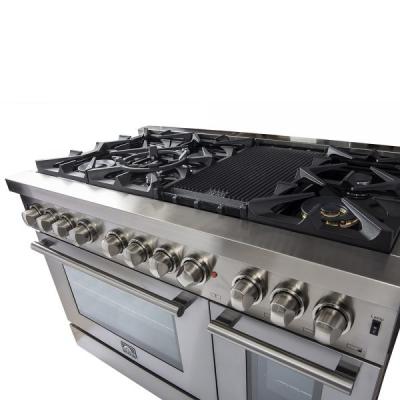 48" Forno Gas Range with 240V Electric Oven Dual Fuel Free-Standing Pro-Style Range - FFSGS6188-48