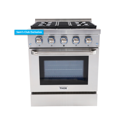 30" Thorkitchen 4.2 Cu. Ft. Professional Gas Range In Stainless Steel - TKG3001U