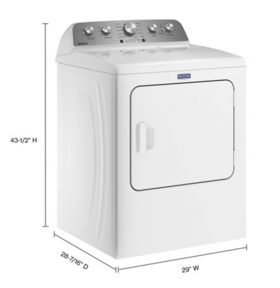 29" Maytag 7.0 Cu. Ft. Top Load Gas Dryer with Steam-Enhanced Cycles - MGD5430MW