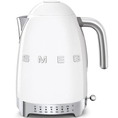 SMEG 50's Style Electric Kettle With Plastic Button In White - KLF04WHUS