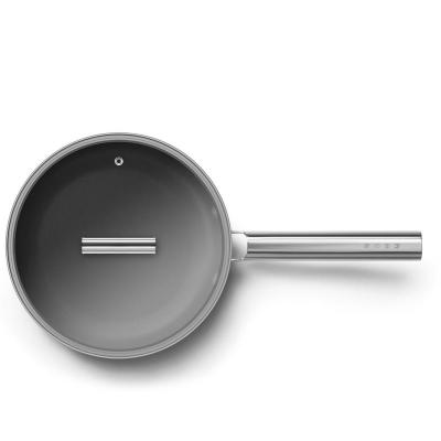 SMEG 50's Style Frypan With Cold-forged Aluminium Body In Cream - CKFF2401CRM