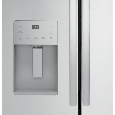 36" GE 20.6 Cu. Ft. Counter Depth French-Door Refrigerator in Stainless Steel - GYE21JYMFS