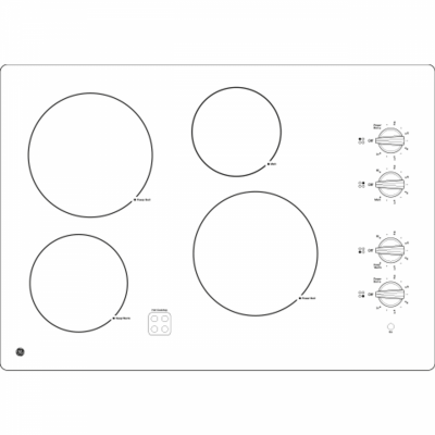 30" GE Built-In Knob Control Electric Cooktop - JP3030DWBB