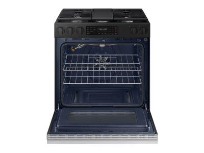 30" Samsung 6.0 Cu. Ft. Slide-in Gas Range with Fan Convection in Stainless Steel - NSG6DG8300SRAA