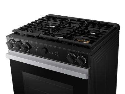 30" Samsung 6.0 Cu. Ft. Slide-in Gas Range in Stainless Steel - NSG6DG8700SRAA