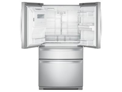 36" Whirlpool 26 Cu. Ft. Wide 4 Door Refrigerator with Prep and Store Bins - WRMF7736PZ