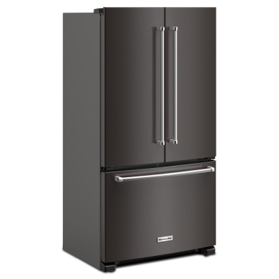 36" KitchenAid 20 Cu. Ft. French Door Bottom Mount Counter Depth Refrigerator - KRFC136RBS