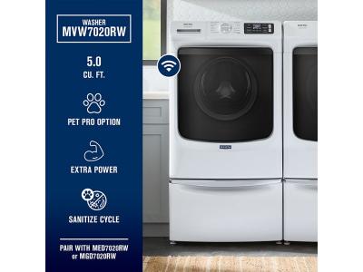 27" Maytag 5.8 Cu. Ft. Smart Pet Pro Front Load Washer - MFW7020RW