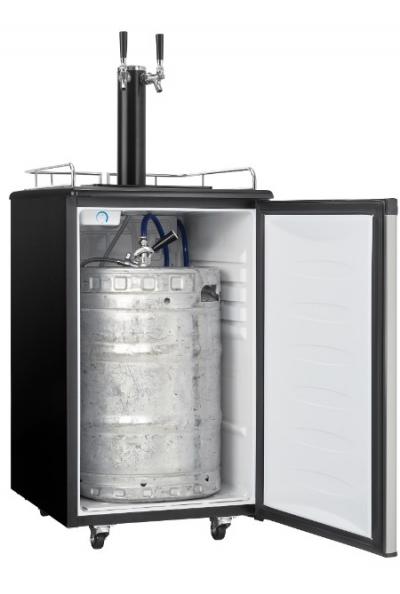 21" Danby 5.4 Cu. Ft. Dual-Tap Kegerator with Dual Tap Keg Cooler - DKC054A1BSL2DB