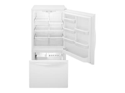 30" Whirlpool 19 Cu. Ft. Bottom-Freezer Refrigerator with Freezer Drawer - WRB329DFBW