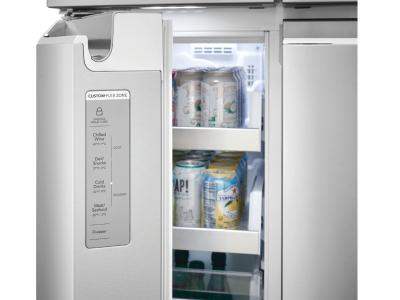 36" Frigidaire Gallery 21.5 Cu. Ft. Counter Depth 4-Door Refrigerator in Stainless Steel - GRQC2255BF