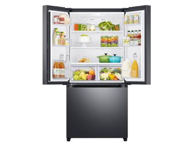 33" Samsung Freestanding French Door Refrigerator With Built- In Look In Fingerprint Resistant Black Stainless Steel - RF18A5101SG