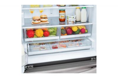 36" LG 28 Cu. Ft. French 3-Door Standard-Depth Refrigerator with Ice - LHFS28XBS