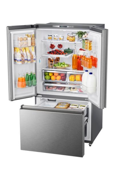 36" Hisense 26.6 Cu. Ft. Full-Depth French Door Refrigerator - RF266C3FSE