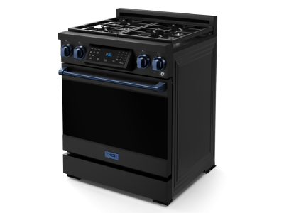 ThorKitchen GR Series Professional LP Range with Tilt Panel Touch Control in Matte Black/Blue - RSG30BLP-BLU