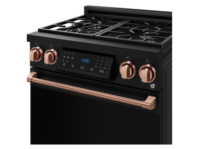 ThorKitchen GR Series Professional LP Range with Tilt Panel Touch Control in Matte Black/Rose Gold - RSG30BLP-RSG