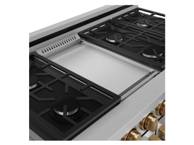 Thorkitchen Gordon Ramsay Series Professional Gas Range with Pro-Style Knobs in Stainless Steel/Bronze - RSG48E-BRZ