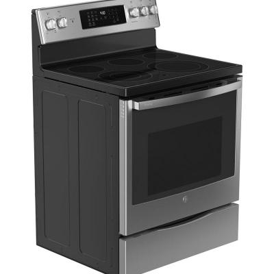 30" GE Profile Freestanding Electric Range with No-Preheat Air Fry - PCB900YVFS