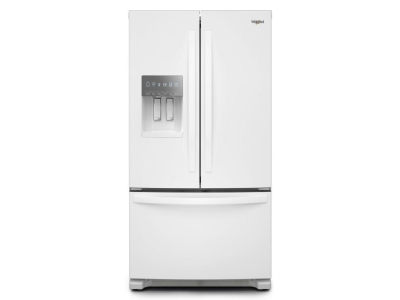 36" Whirlpool French Door Bottom Mount Refrigerator in White - WRFF3436RW