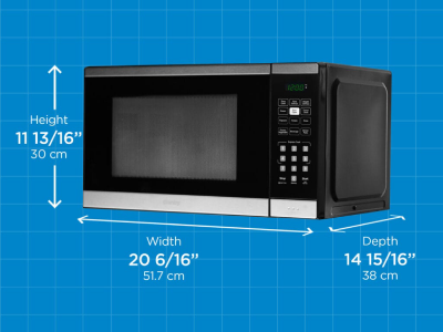 Danby 1.1 Cu. Ft. Microwave with Convenience Cooking Controls in Black Stainless - DBMW1126BBS