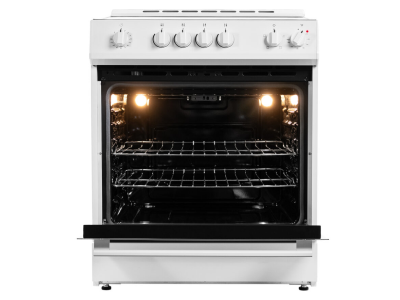 30" Danby 5.0 Cu. Ft. Slide-In Smooth Top Electric Range with Knob Controls in White - DRRM300WC