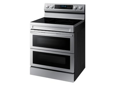 30" Samsung 6.3 cu.ft. Electric Range with Air Fry and Flex Duo - NE63A6751SS